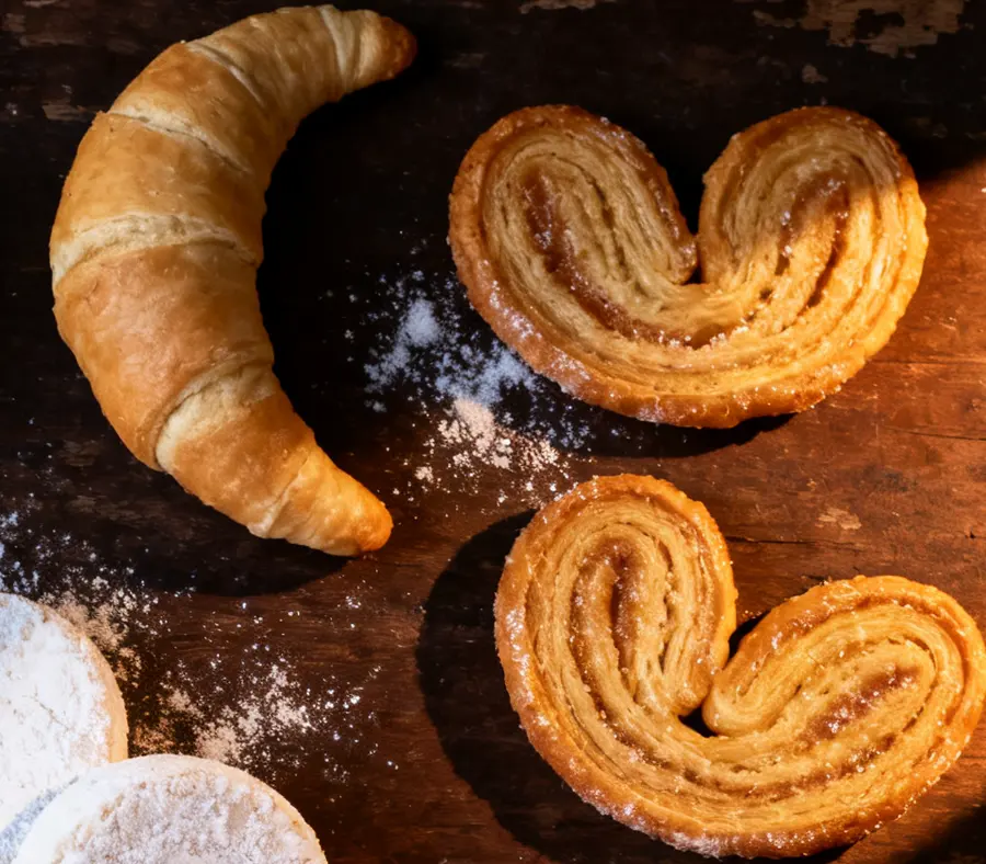 Orejas and a cuerno dusted with sugar